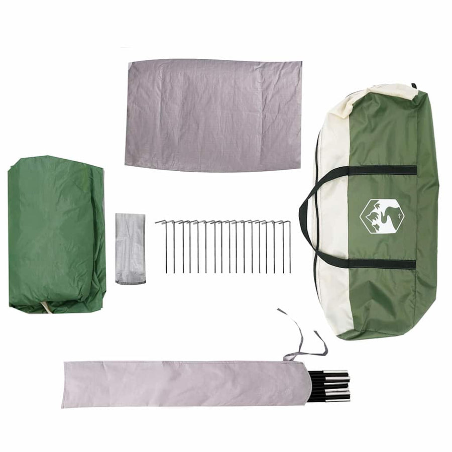 Huisje Tent met dak met opslag Groen 400 x 350 x 212 cm