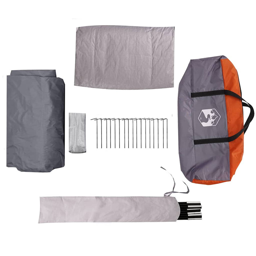 Huisje Tent met dak Grijs en Oranje 400 x 350 x 212 cm