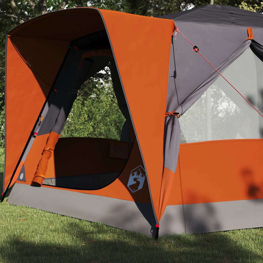 Huisje Tent met dak Grijs en Oranje 400 x 350 x 212 cm
