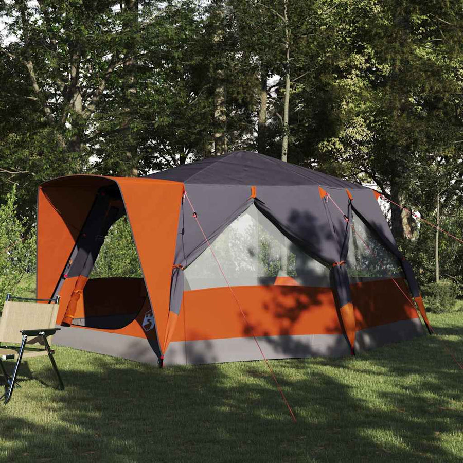 Huisje Tent met dak Grijs en Oranje 400 x 350 x 212 cm