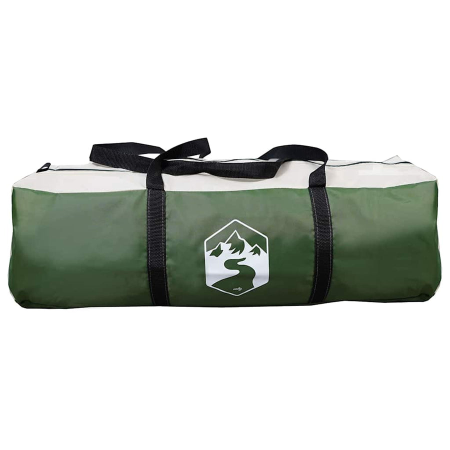 Huisje Tent met dak met opslag Groen en Wit 333 x 317 x 194 cm