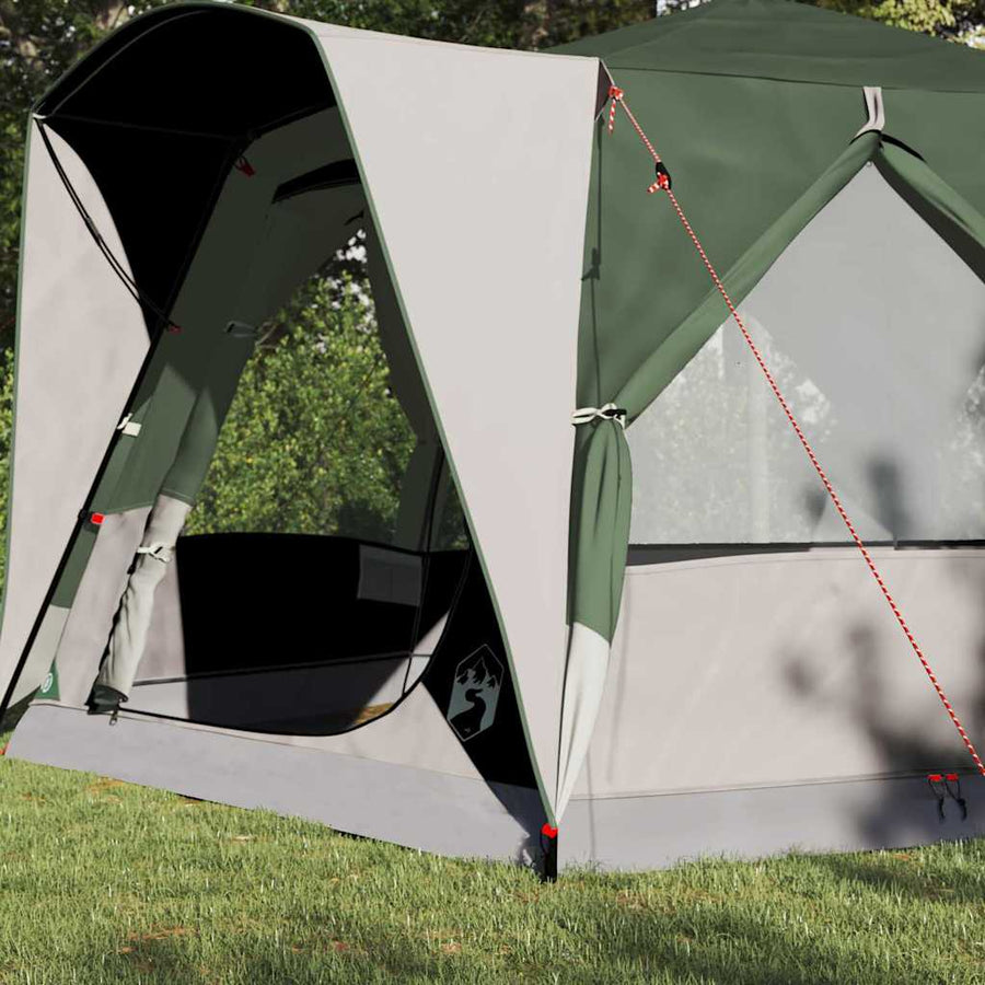 Huisje Tent met dak met opslag Groen en Wit 333 x 317 x 194 cm