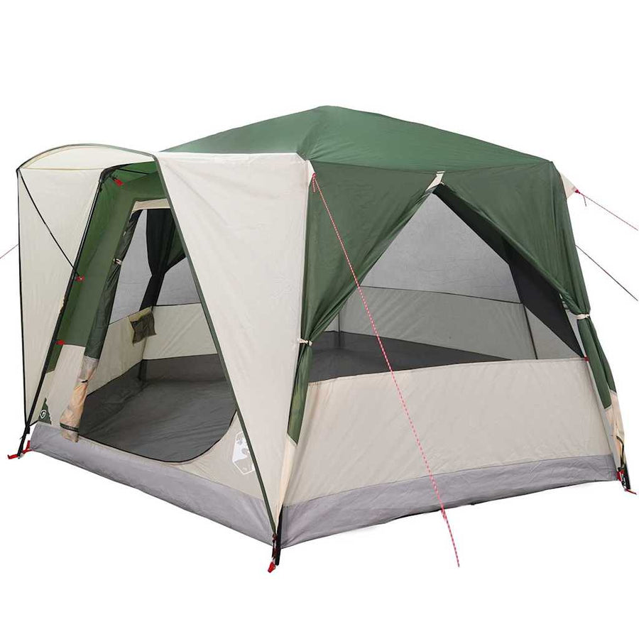 Huisje Tent met dak met opslag Groen en Wit 333 x 317 x 194 cm