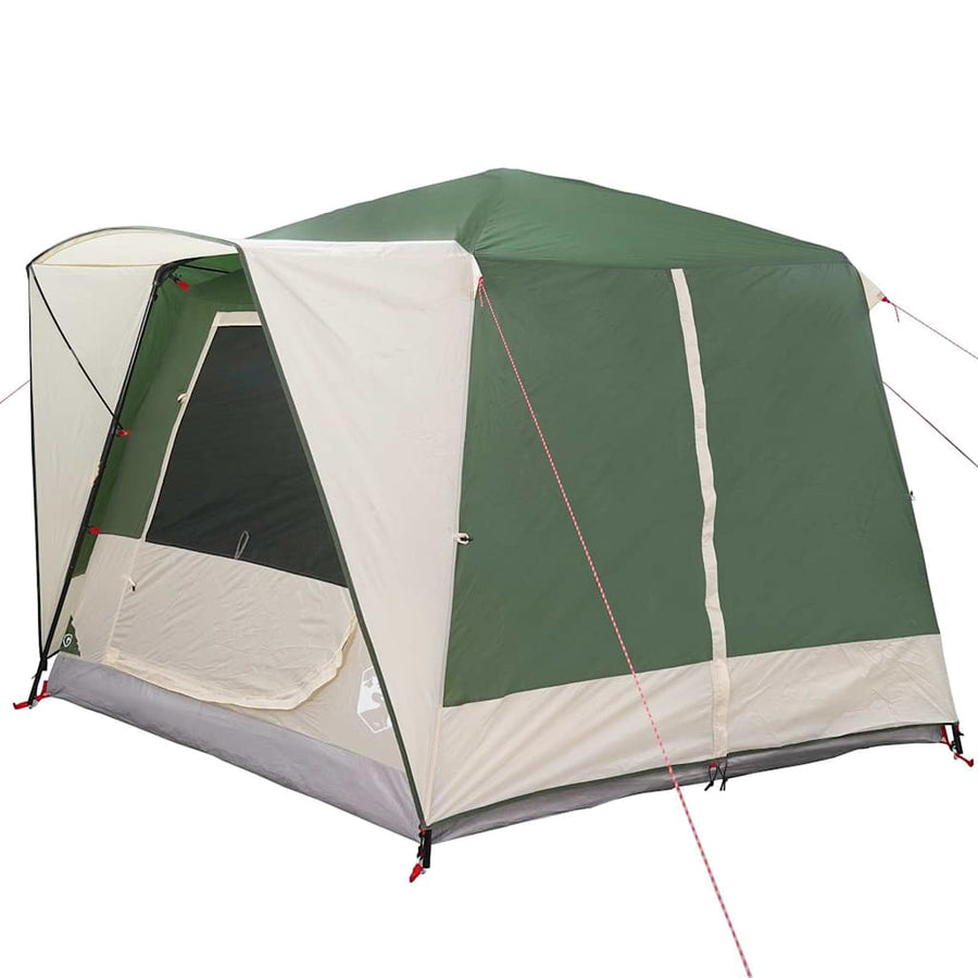 Huisje Tent met dak met opslag Groen en Wit 333 x 317 x 194 cm