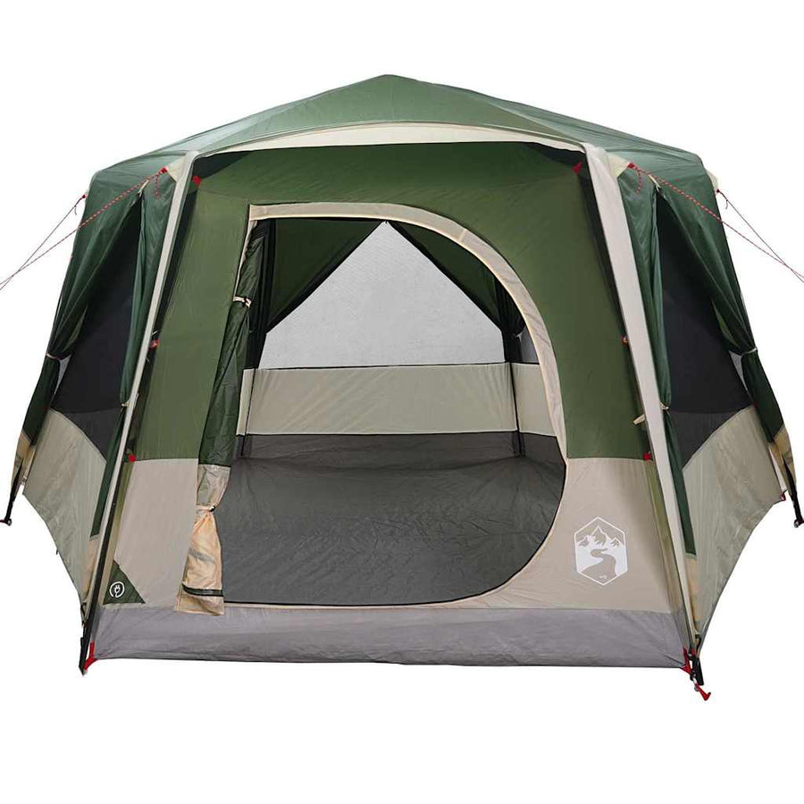 Huisje Tent met dak met opslag Groen en Wit 333 x 317 x 194 cm