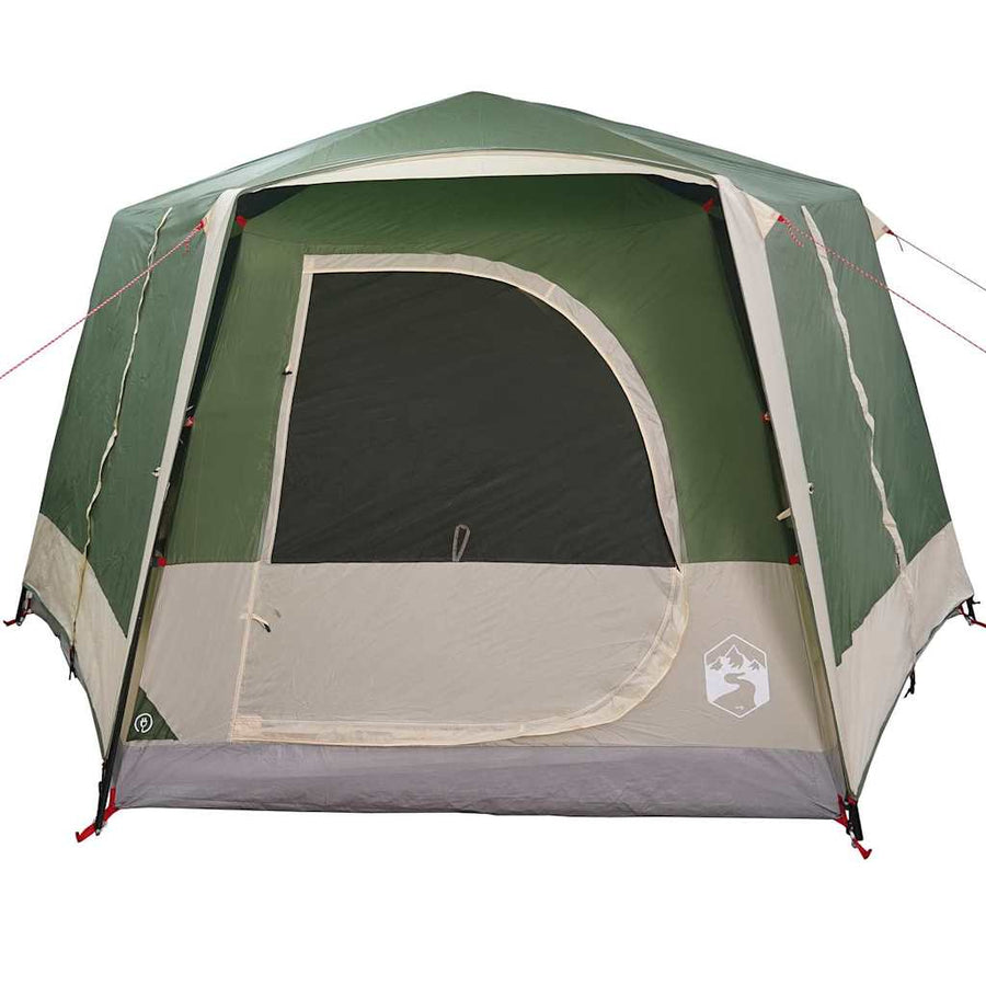 Huisje Tent met dak met opslag Groen en Wit 333 x 317 x 194 cm