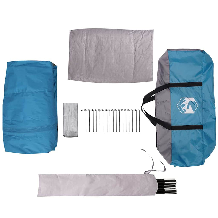 Huisje Tent met dak Blauw en Grijs 333 x 317 x 194 cm