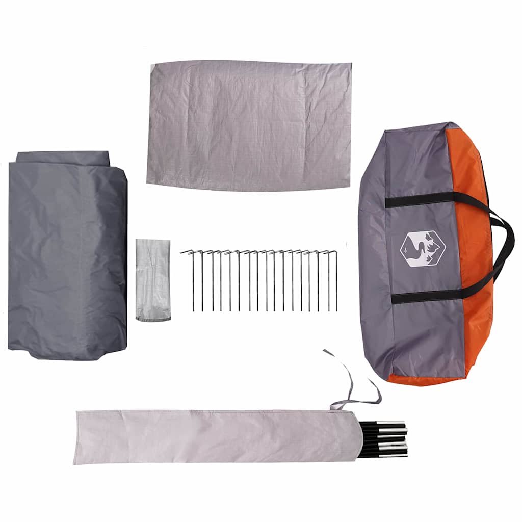 Huisje Tent met dak Grijs en Oranje 333 x 317 x 194 cm