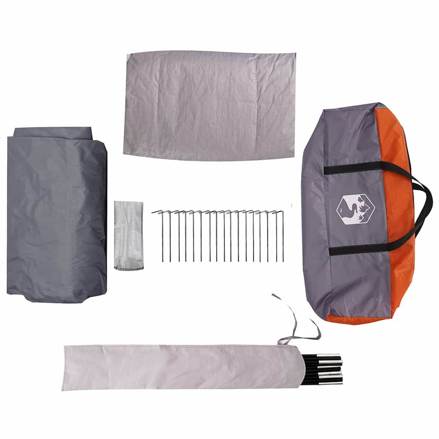 Huisje Tent met dak Grijs en Oranje 333 x 317 x 194 cm