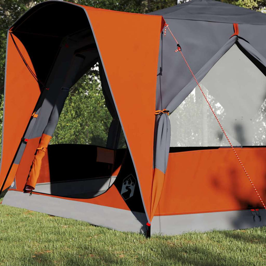 Huisje Tent met dak Grijs en Oranje 333 x 317 x 194 cm