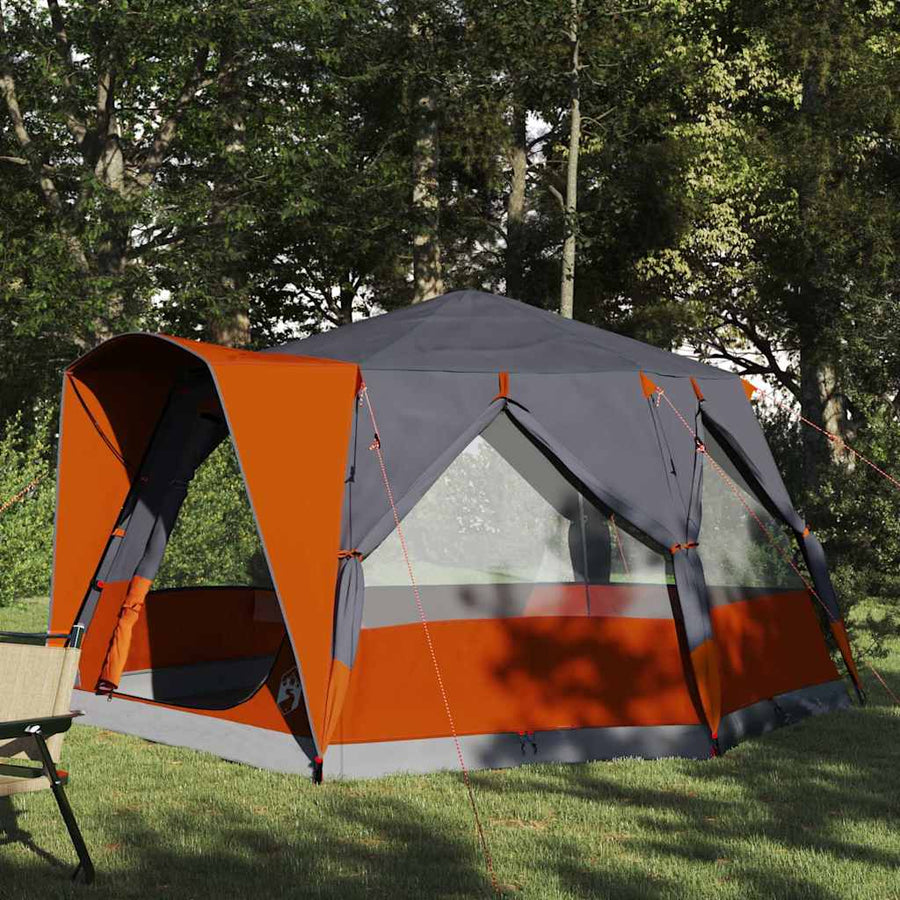 Huisje Tent met dak Grijs en Oranje 333 x 317 x 194 cm