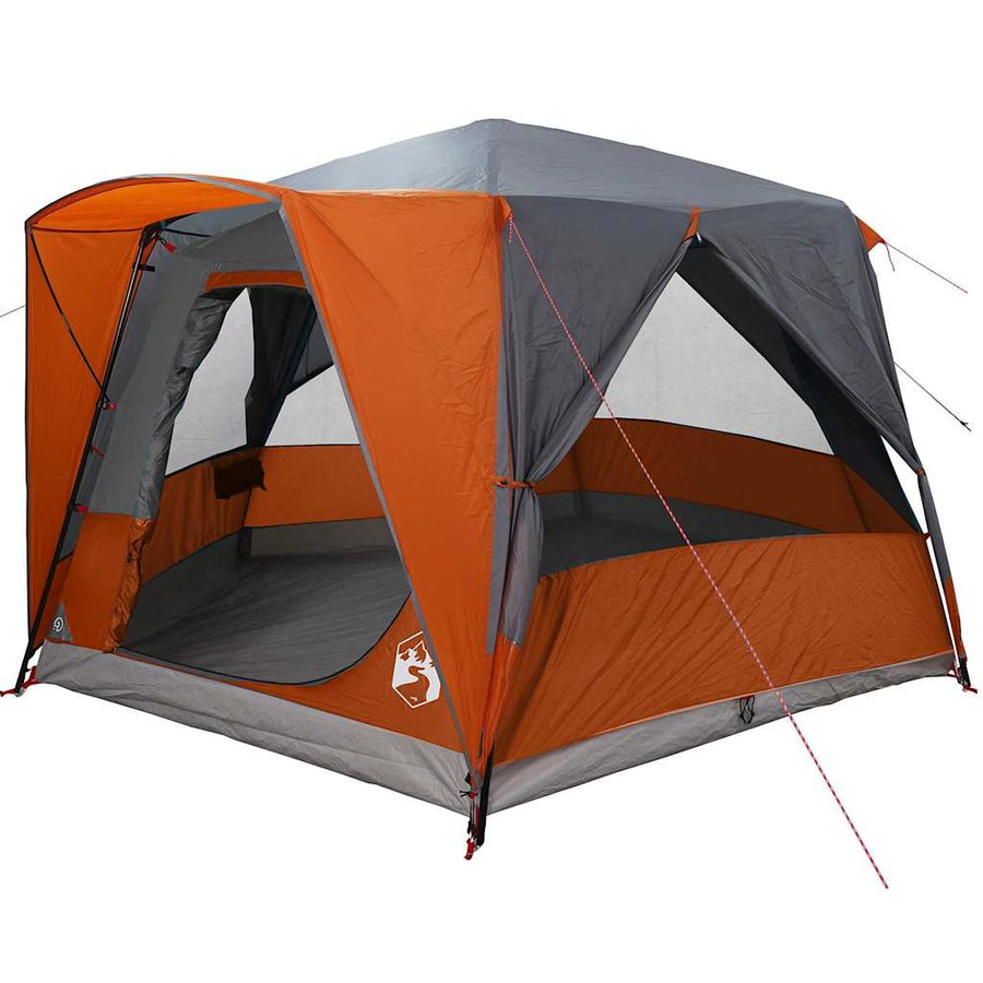 Huisje Tent met dak Grijs en Oranje 333 x 317 x 194 cm