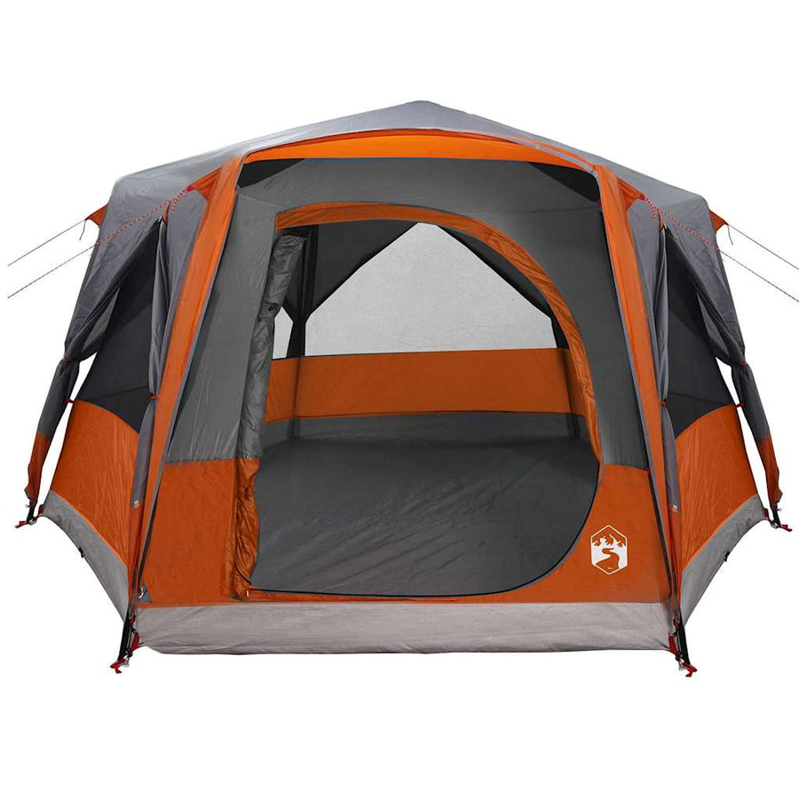 Huisje Tent met dak Grijs en Oranje 333 x 317 x 194 cm
