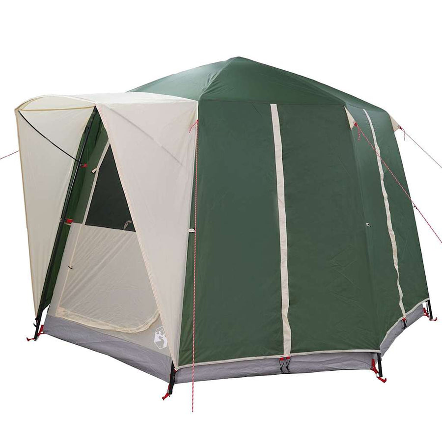 Huisje Tent met dak met opslag Groen en Wit 320 x 320 x 203 cm
