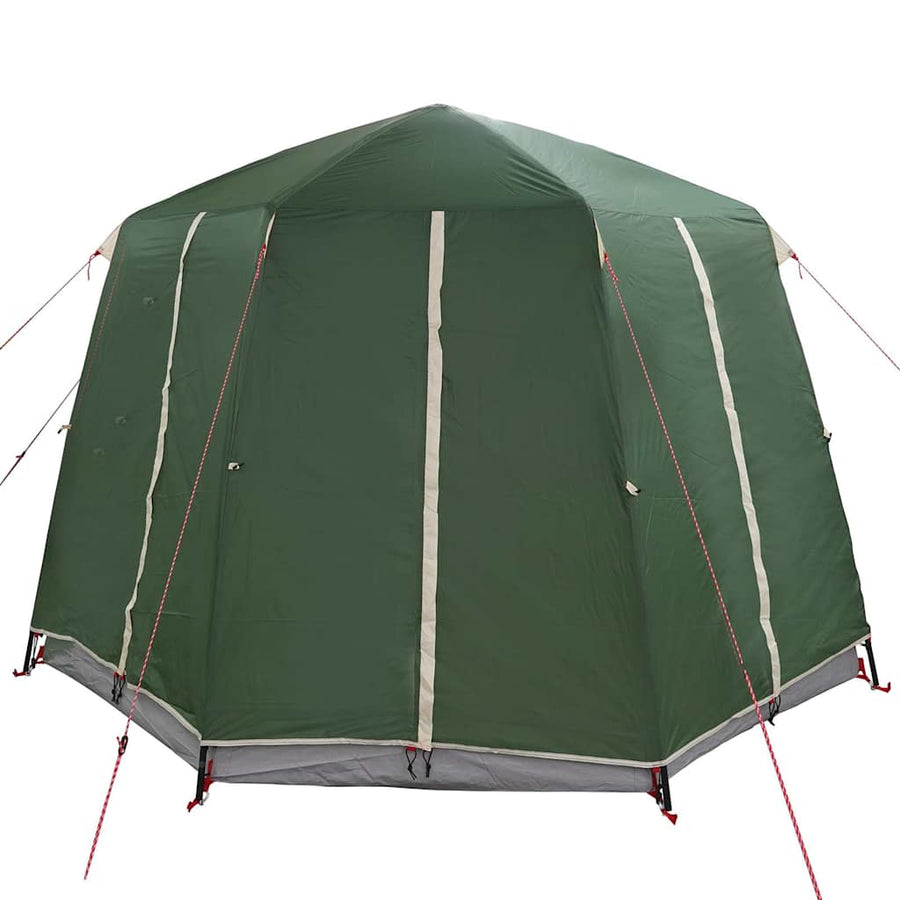 Huisje Tent met dak met opslag Groen en Wit 320 x 320 x 203 cm