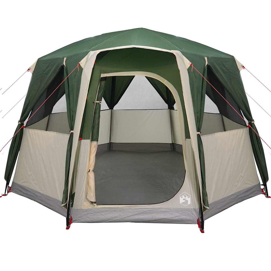 Huisje Tent met dak met opslag Groen en Wit 320 x 320 x 203 cm