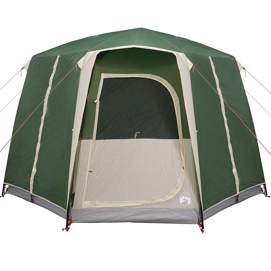 Huisje Tent met dak met opslag Groen en Wit 320 x 320 x 203 cm