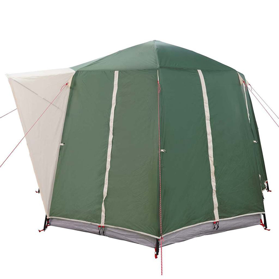 Huisje Tent met dak met opslag Groen en Wit 320 x 320 x 203 cm