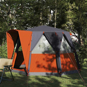 Tent 3-persoons 320x320x203 cm grijs oranje