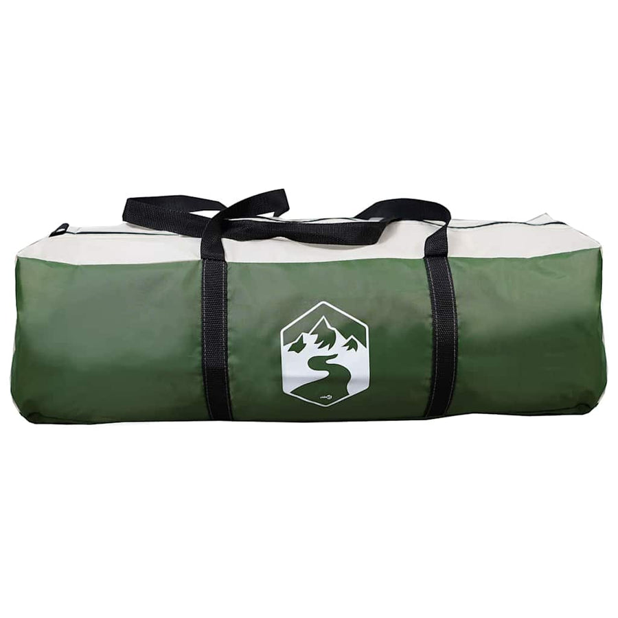 Tunneltent met dak met opslag Groen en Wit 740 x 370 x 220 cm