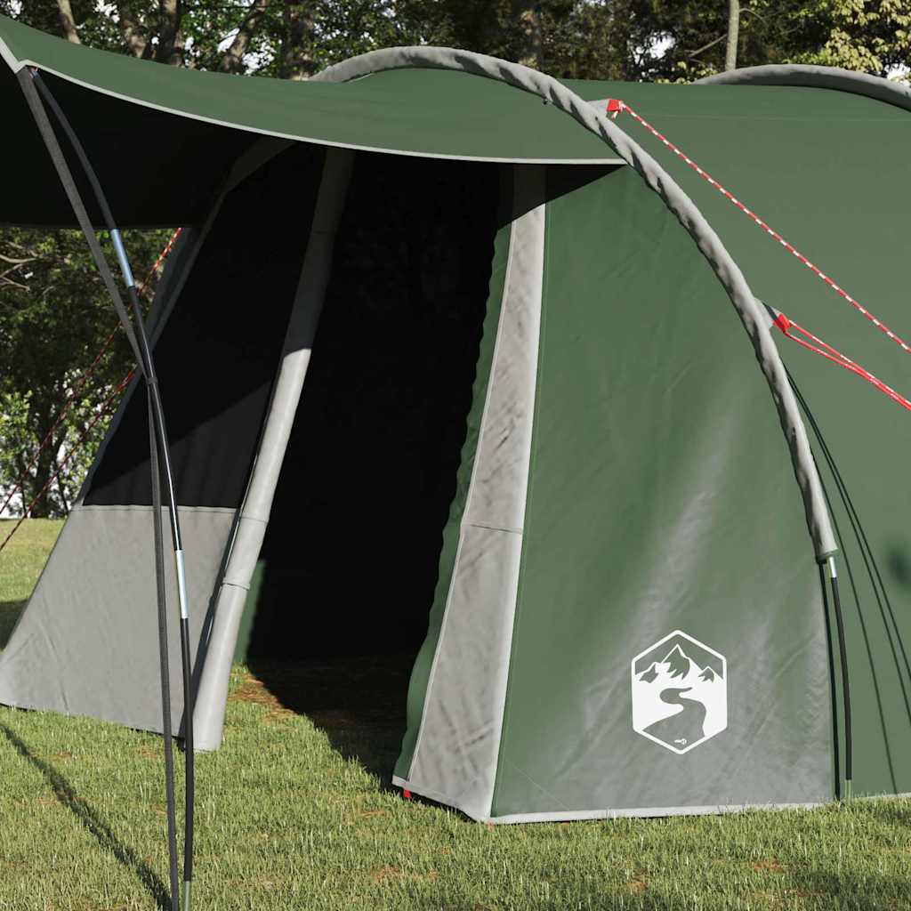 Tunneltent met dak met opslag Groen en Wit 740 x 370 x 220 cm