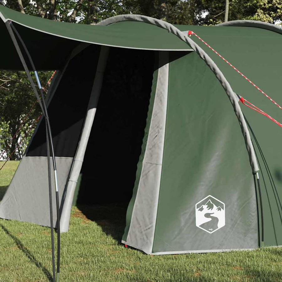 Tunneltent met dak met opslag Groen en Wit 740 x 370 x 220 cm