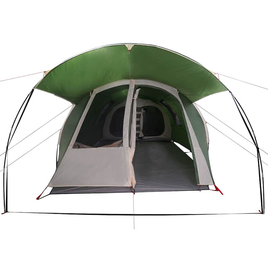 Tunneltent met dak met opslag Groen en Wit 740 x 370 x 220 cm