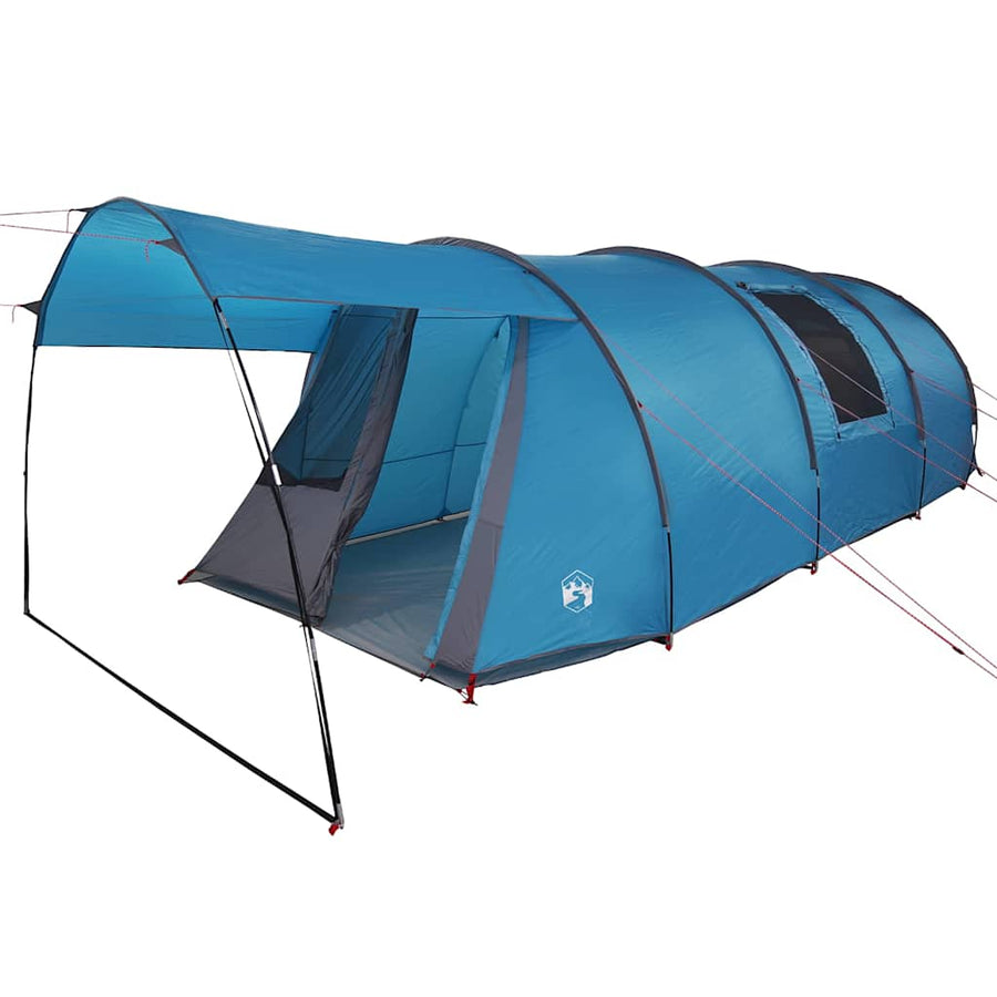 Tunneltent met dak met opslag Blauw en Grijs 740 x 370 x 220 cm