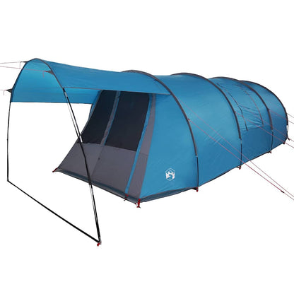 Tunneltent met dak met opslag Blauw en Grijs 740 x 370 x 220 cm