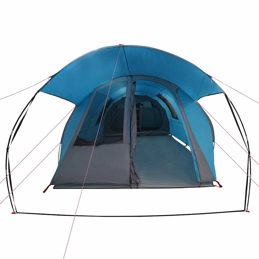 Tunneltent met dak met opslag Blauw en Grijs 740 x 370 x 220 cm