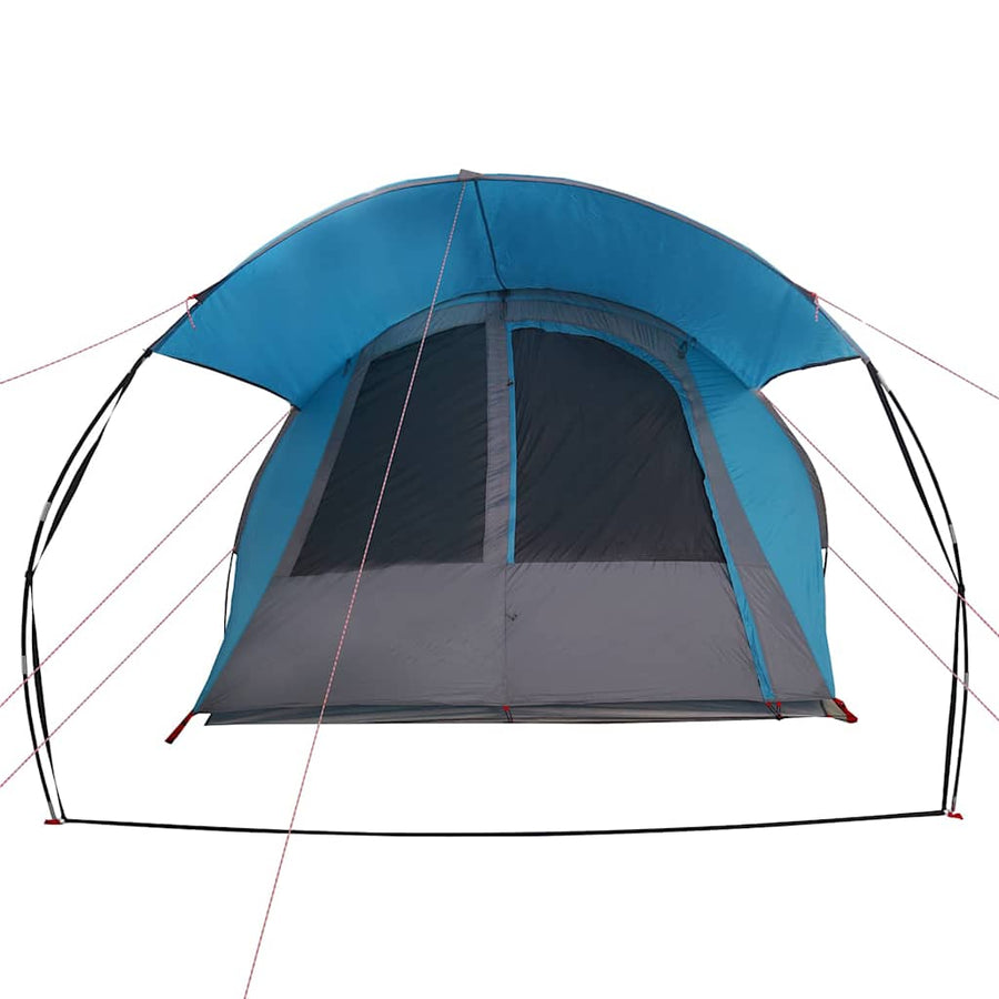 Tunneltent met dak met opslag Blauw en Grijs 740 x 370 x 220 cm