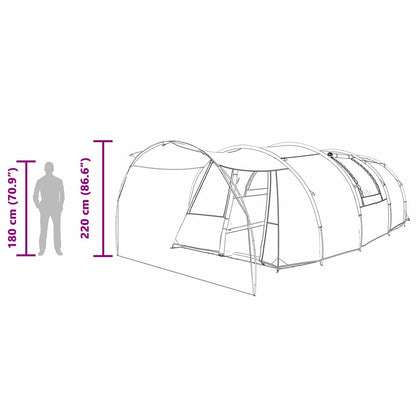 Tunneltent met dak met opslag Blauw en Grijs 740 x 370 x 220 cm