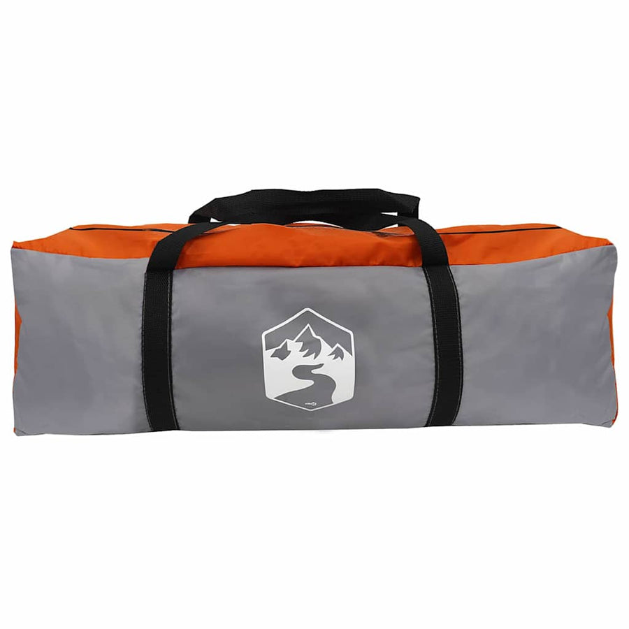 Tunneltent met dak Grijs en Oranje 740 x 370 x 220 cm