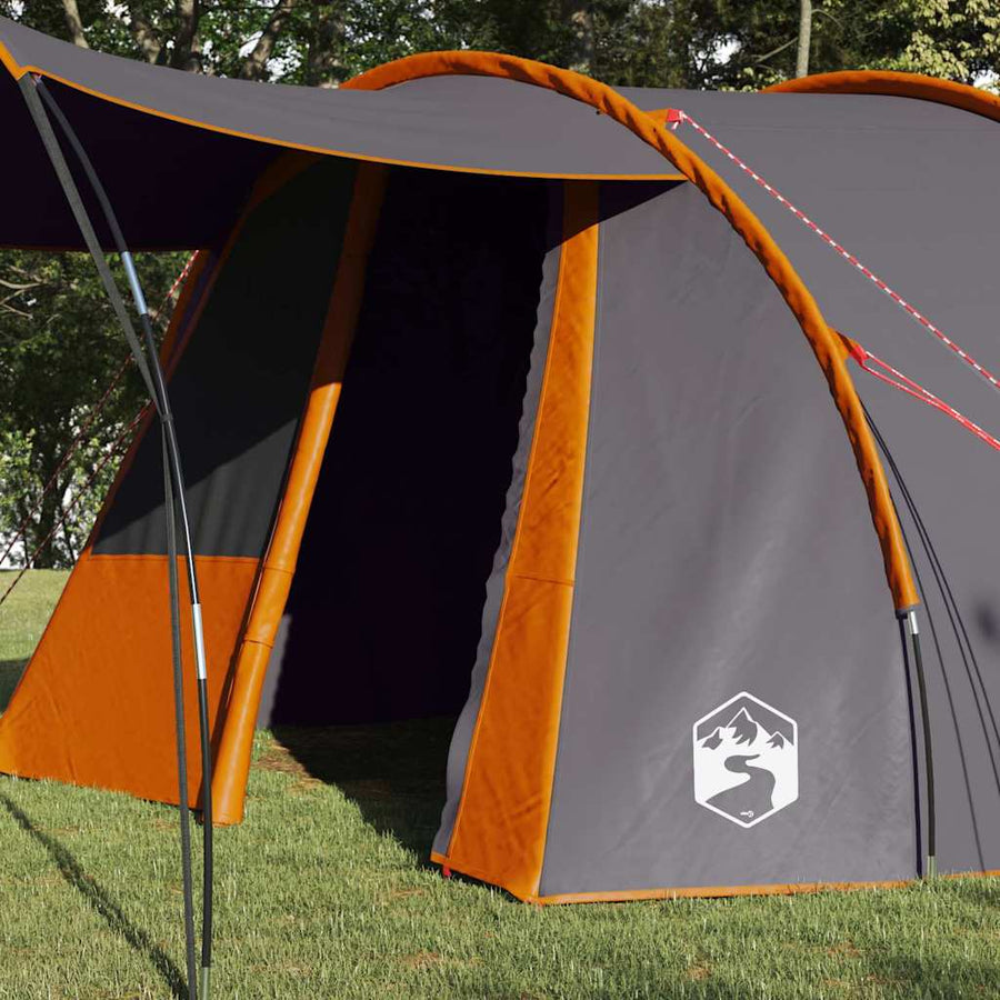 Tunneltent met dak Grijs en Oranje 740 x 370 x 220 cm