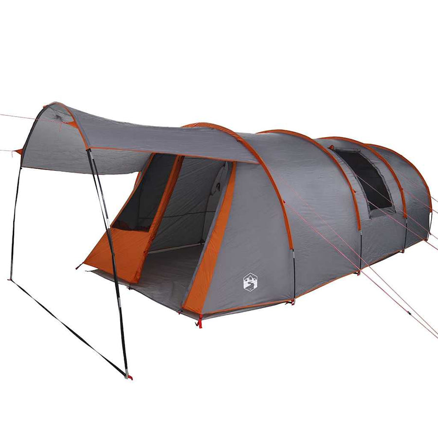 Tunneltent met dak Grijs en Oranje 740 x 370 x 220 cm