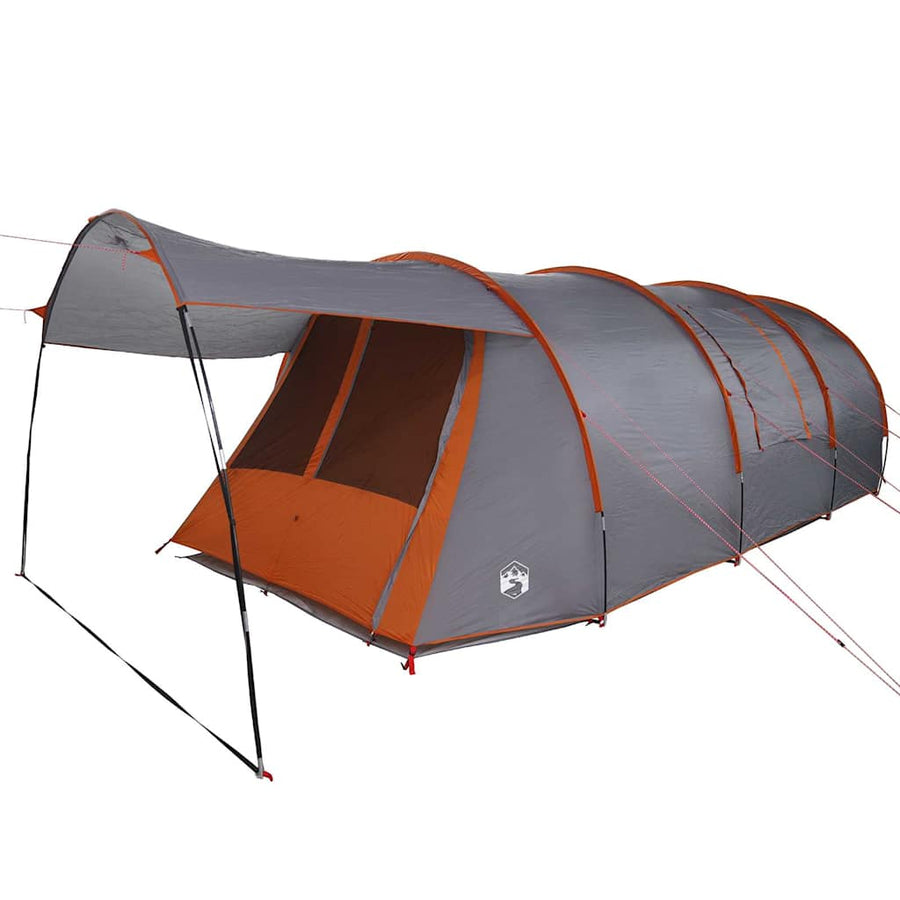 Tunneltent met dak Grijs en Oranje 740 x 370 x 220 cm