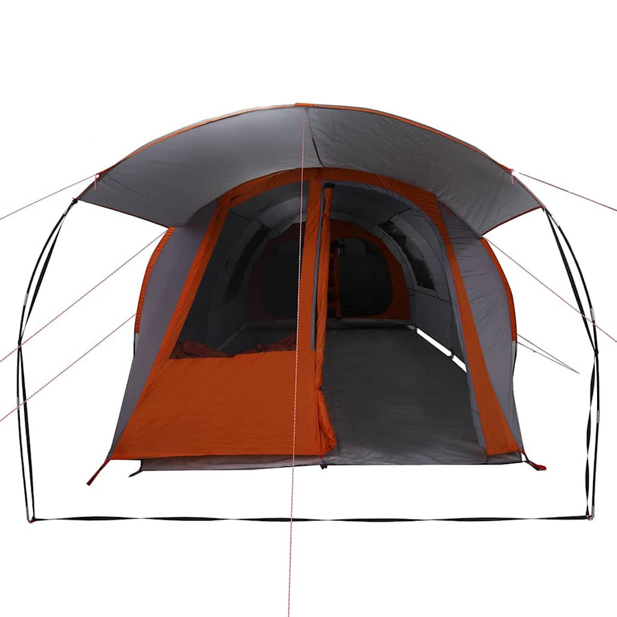 Tunneltent met dak Grijs en Oranje 740 x 370 x 220 cm