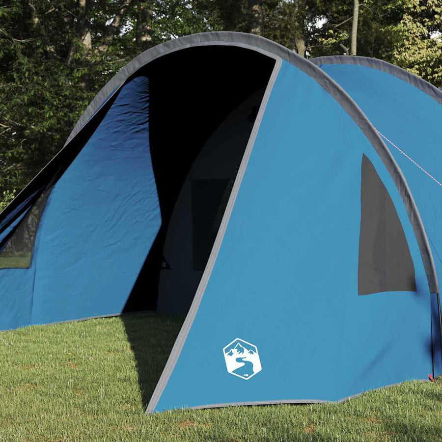 Tunneltent met dak met opslag Blauw en Grijs 778 x 356 x 210 cm