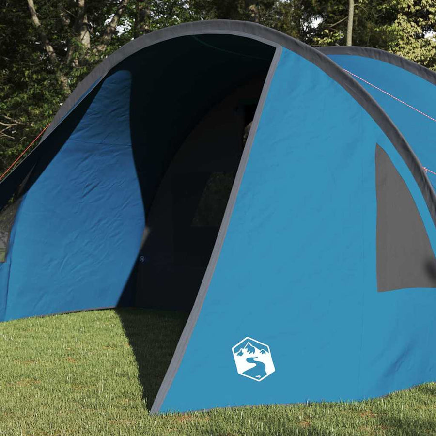 Tunneltent met dak met opslag Blauw en Grijs 778 x 356 x 210 cm