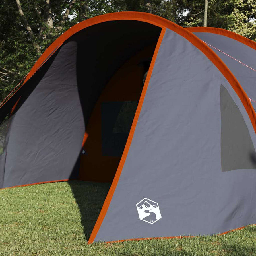 Tunneltent met dak Grijs en Oranje 778 x 356 x 210 cm