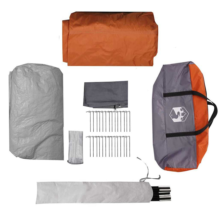 Tunneltent met dak Grijs en Oranje 778 x 356 x 210 cm