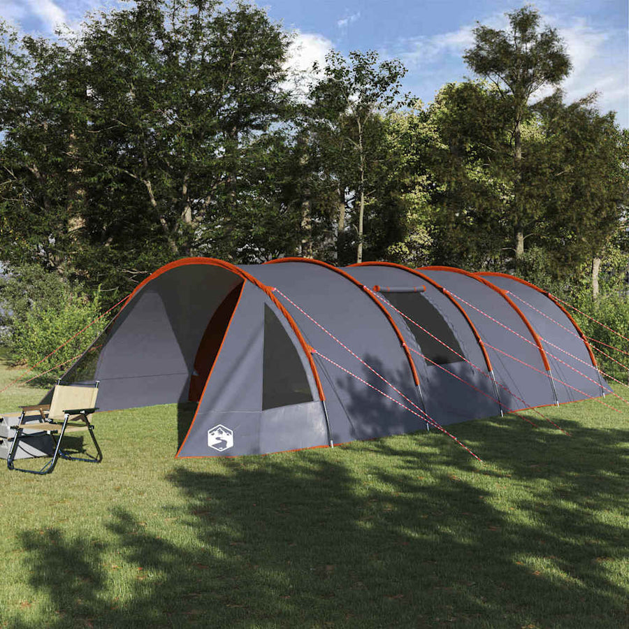 Tunneltent met dak Grijs en Oranje 778 x 356 x 210 cm