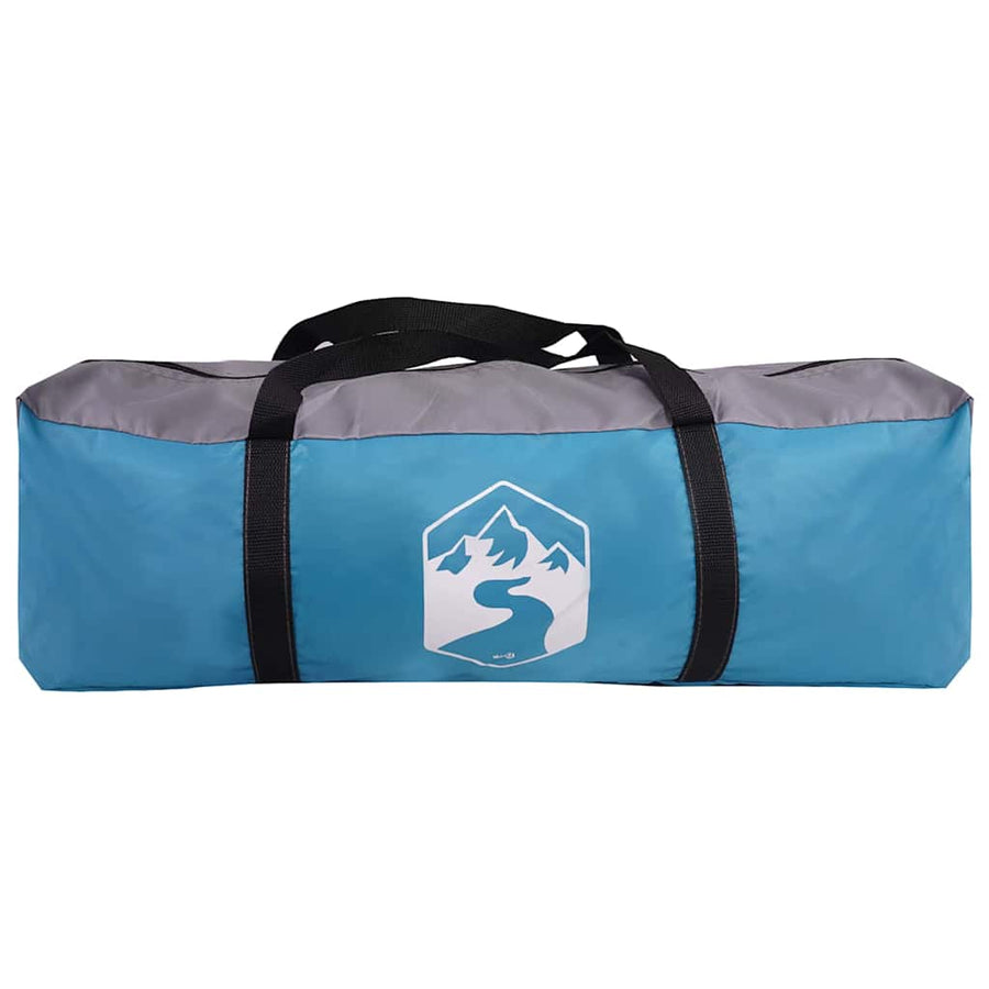 Tunneltent met dak met opslag Blauw en Grijs 700 x 590 x 215 cm