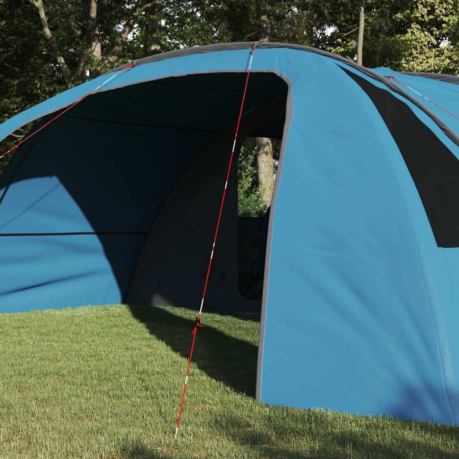 Tunneltent met dak met opslag Blauw en Grijs 700 x 590 x 215 cm