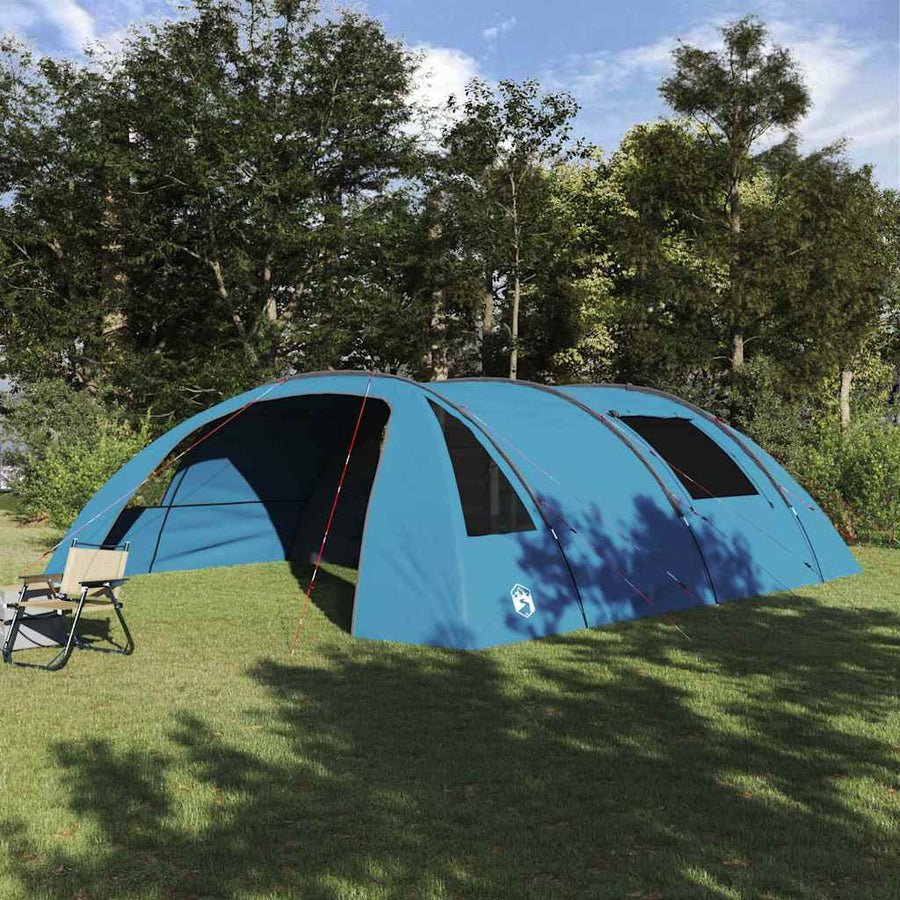 Tunneltent met dak met opslag Blauw en Grijs 700 x 590 x 215 cm