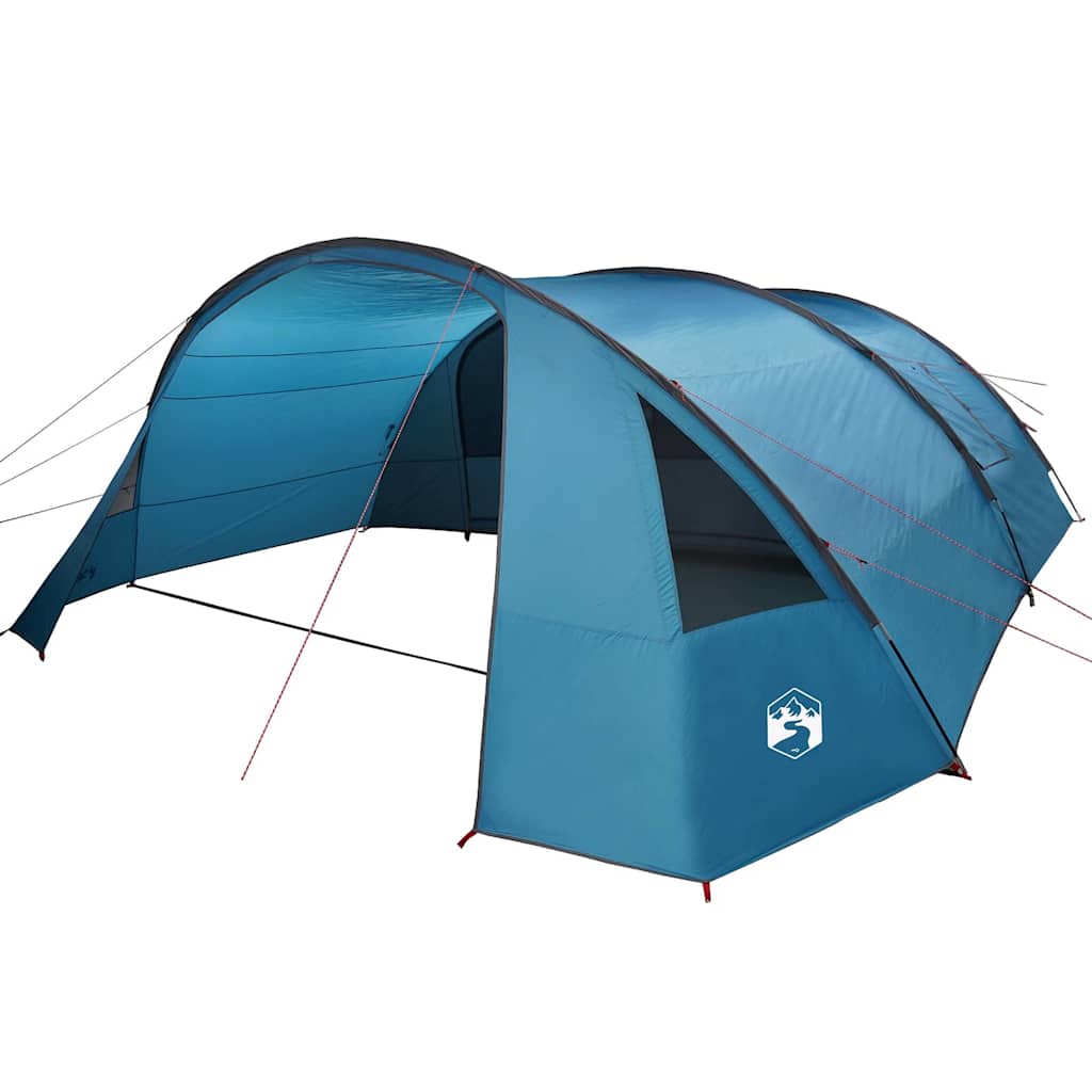 Tunneltent met dak met opslag Blauw en Grijs 700 x 590 x 215 cm