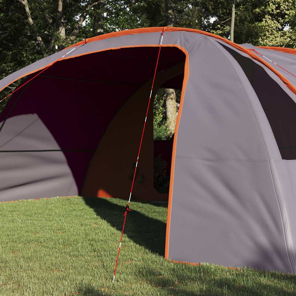 Tunneltent met dak Grijs en Oranje 700 x 590 x 215 cm