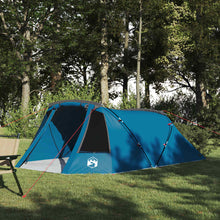 Tunneltent met dak met opslag Blauw en Grijs 328 x 228 x 115 cm