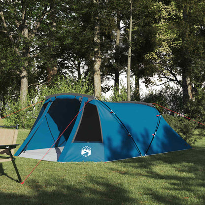 Tunneltent met dak met opslag Blauw en Grijs 328 x 228 x 115 cm