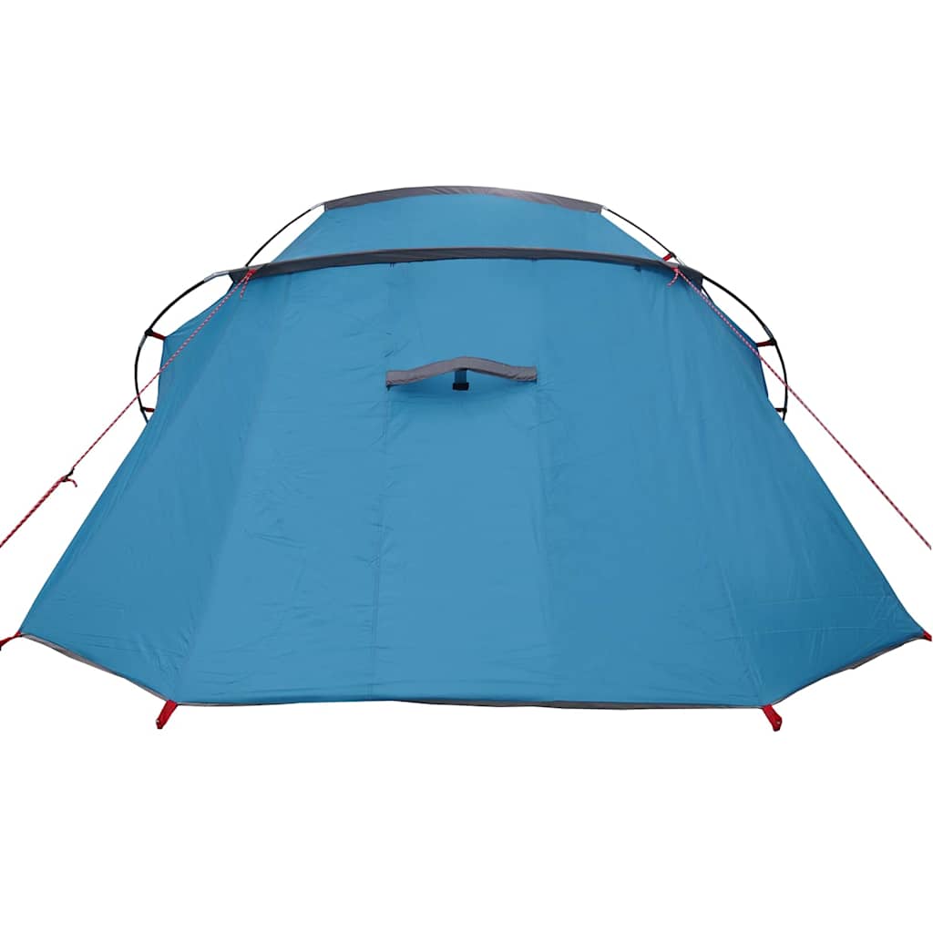 Tunneltent met dak met opslag Blauw en Grijs 328 x 228 x 115 cm